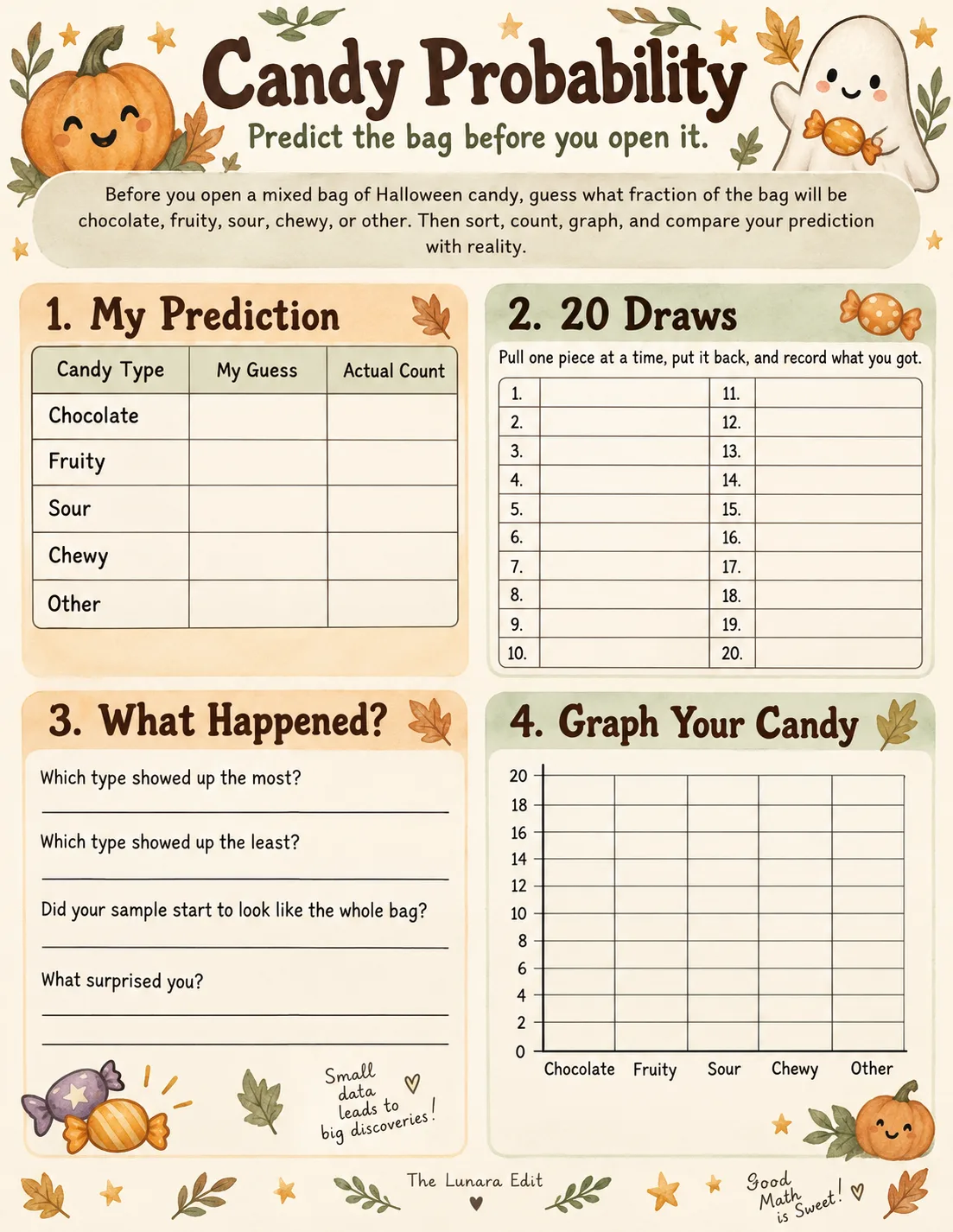 Candy Probability printable