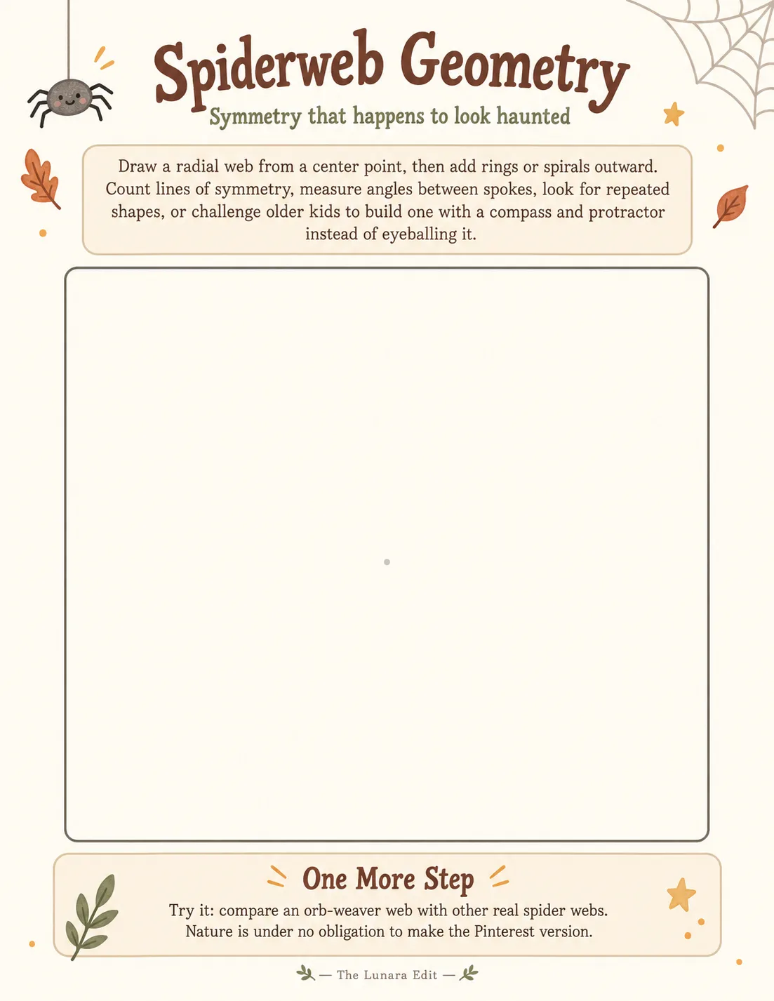 Spiderweb Geometry printable